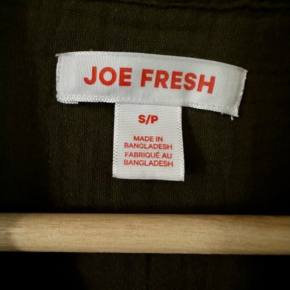 Olive Green Button-Up Women's Top - Picture 2 of 2